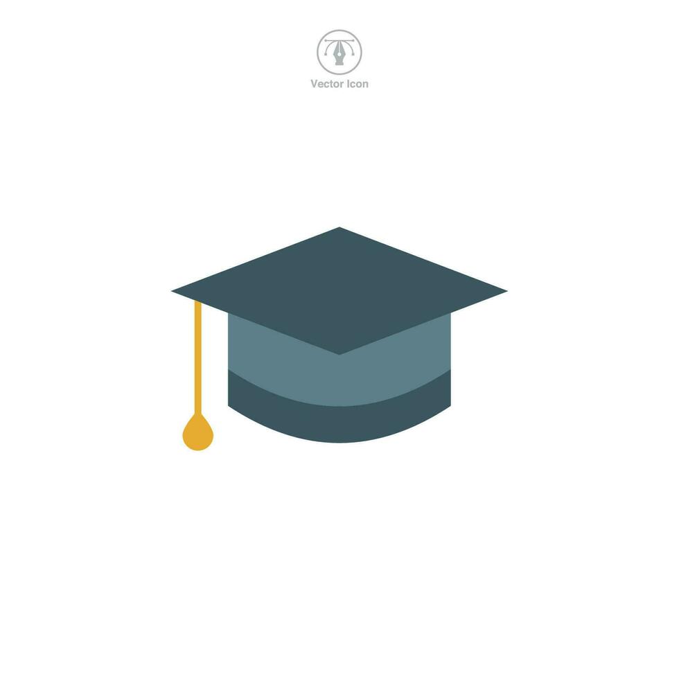 Graduation Cap Icon symbol template for graphic and web design collection logo vector illustration