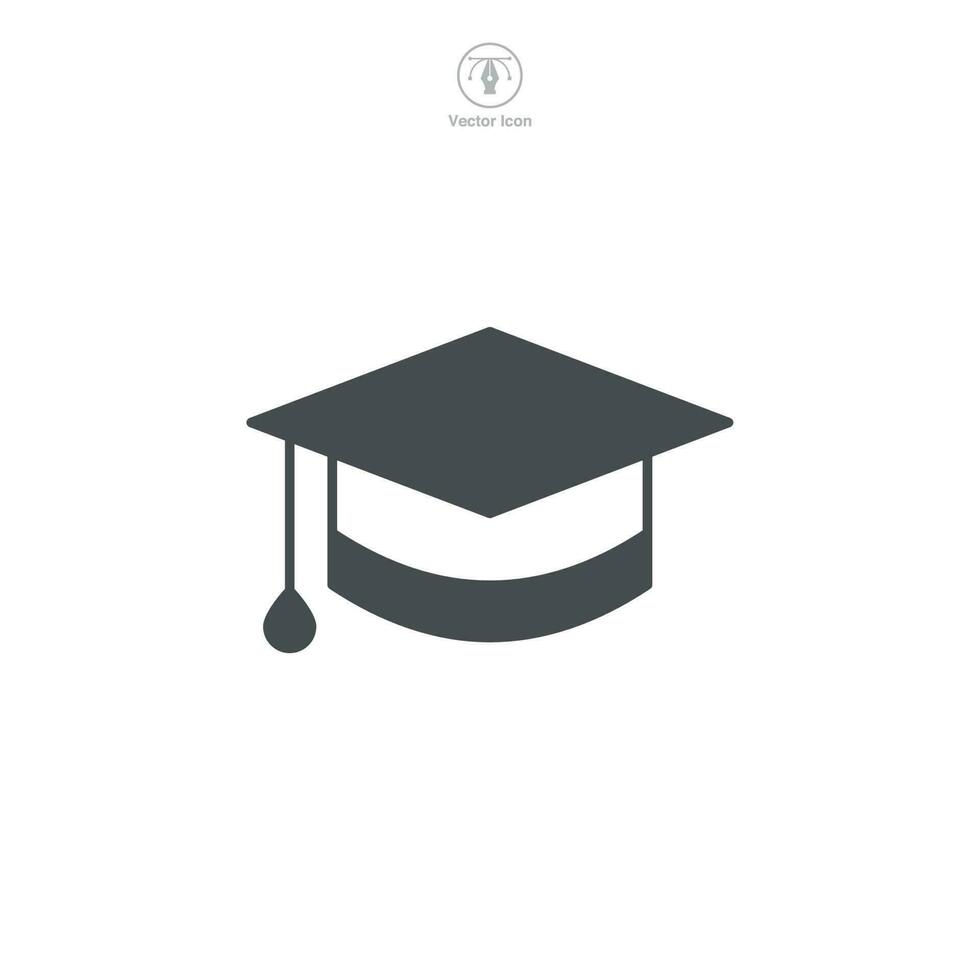Graduation Cap Icon symbol template for graphic and web design collection logo vector illustration