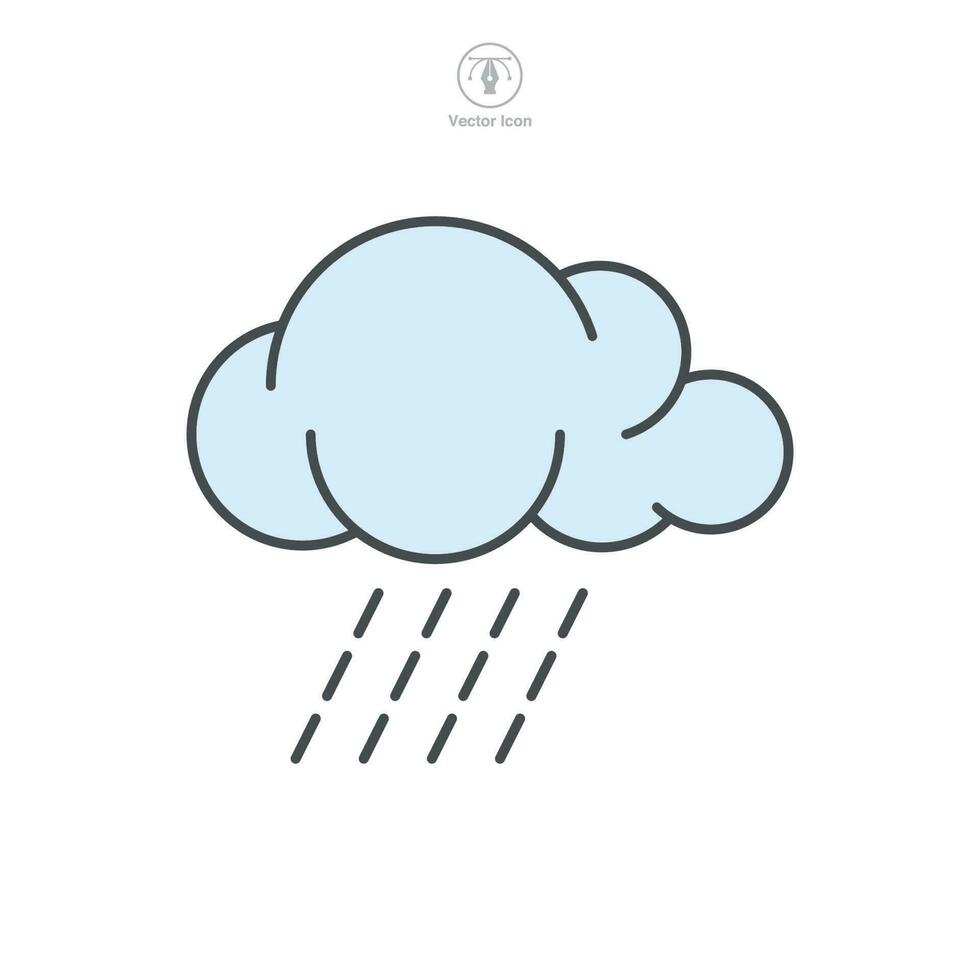 Rain Cloud Icon symbol template for graphic and web design collection logo vector illustration