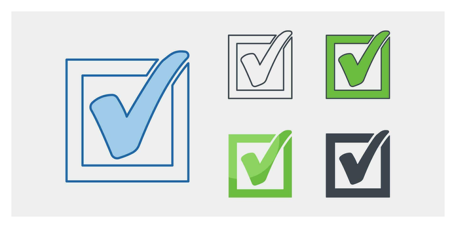 Check Mark in a Box icon symbol template for graphic and web design collection logo vector illustration