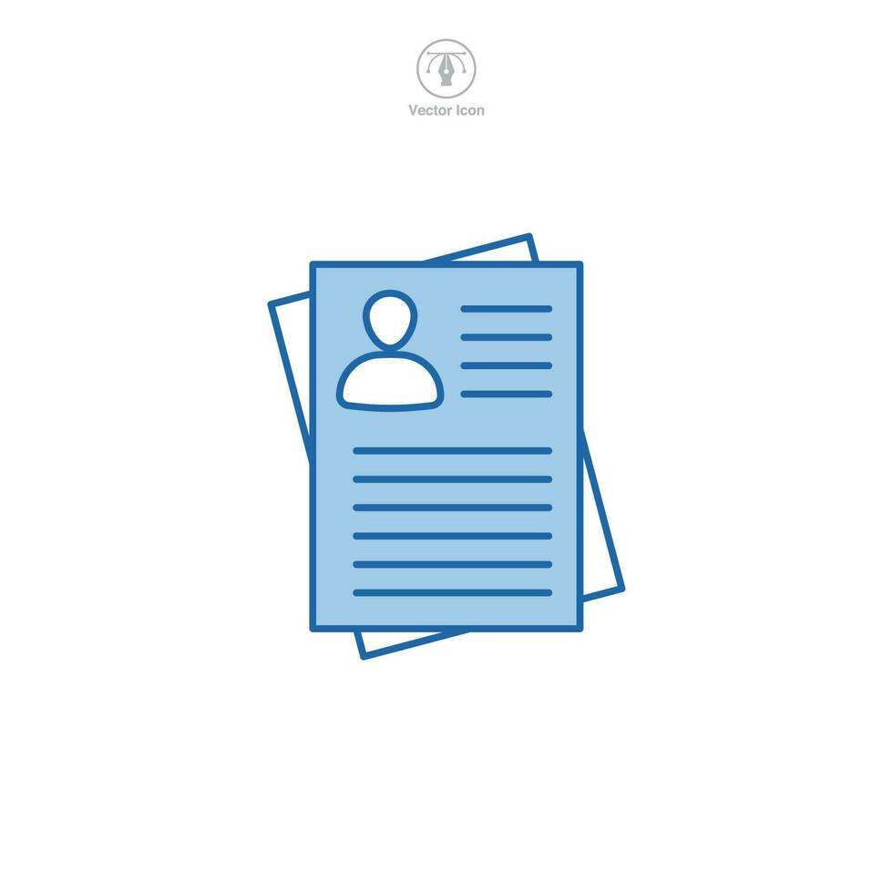 Resume icon symbol template for graphic and web design collection logo vector illustration