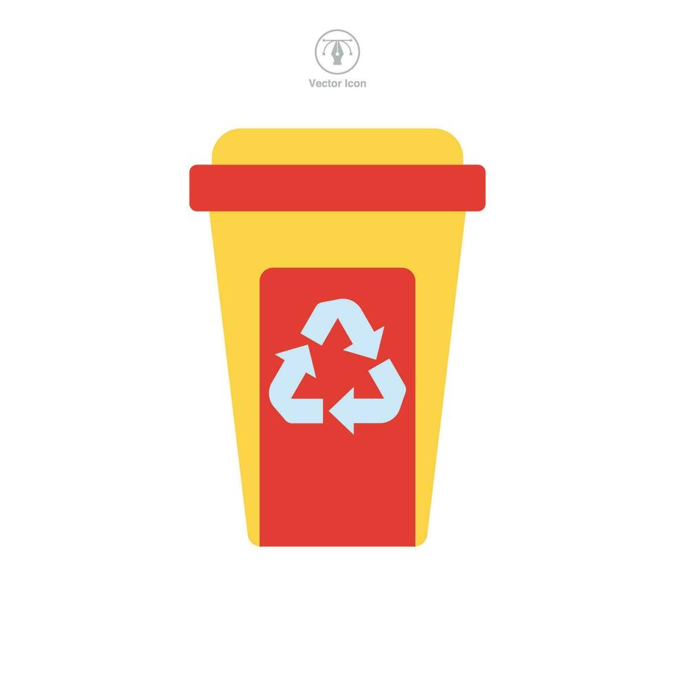 Trash Can Icon symbol template for graphic and web design collection logo vector illustration