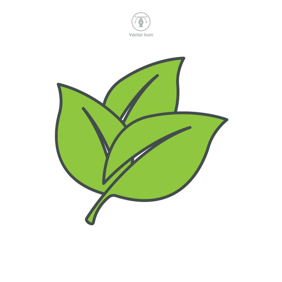 leaf ecology nature Icon symbol template for graphic and web design collection logo vector illustration