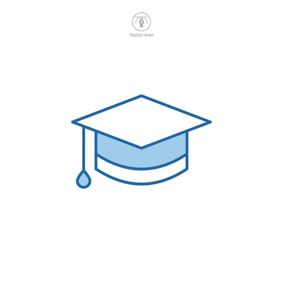 Graduation Cap Icon symbol template for graphic and web design collection logo vector illustration