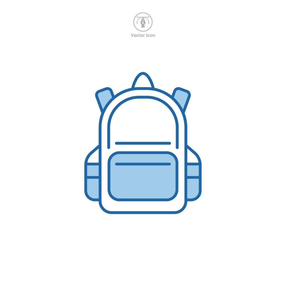 Backpack. School bag Icon symbol template for graphic and web design collection logo vector illustration