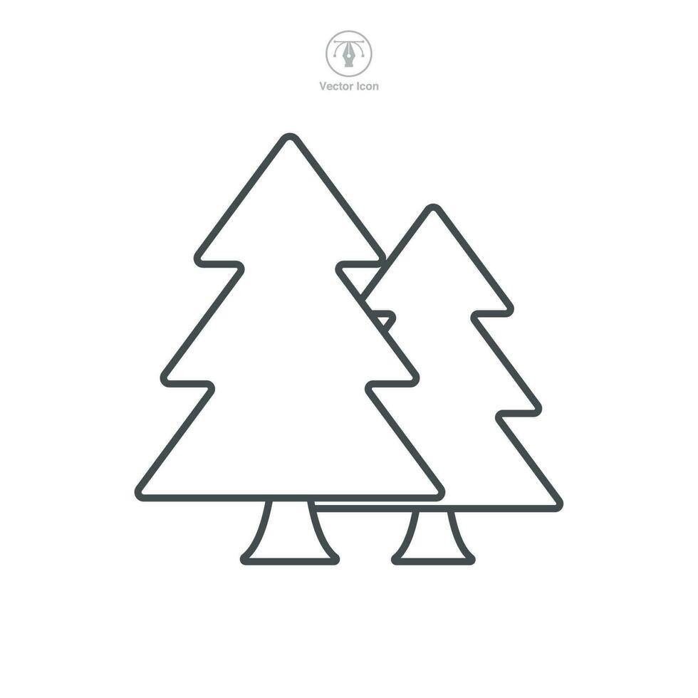 árbol icono símbolo modelo para gráfico y web diseño colección logo vector ilustración