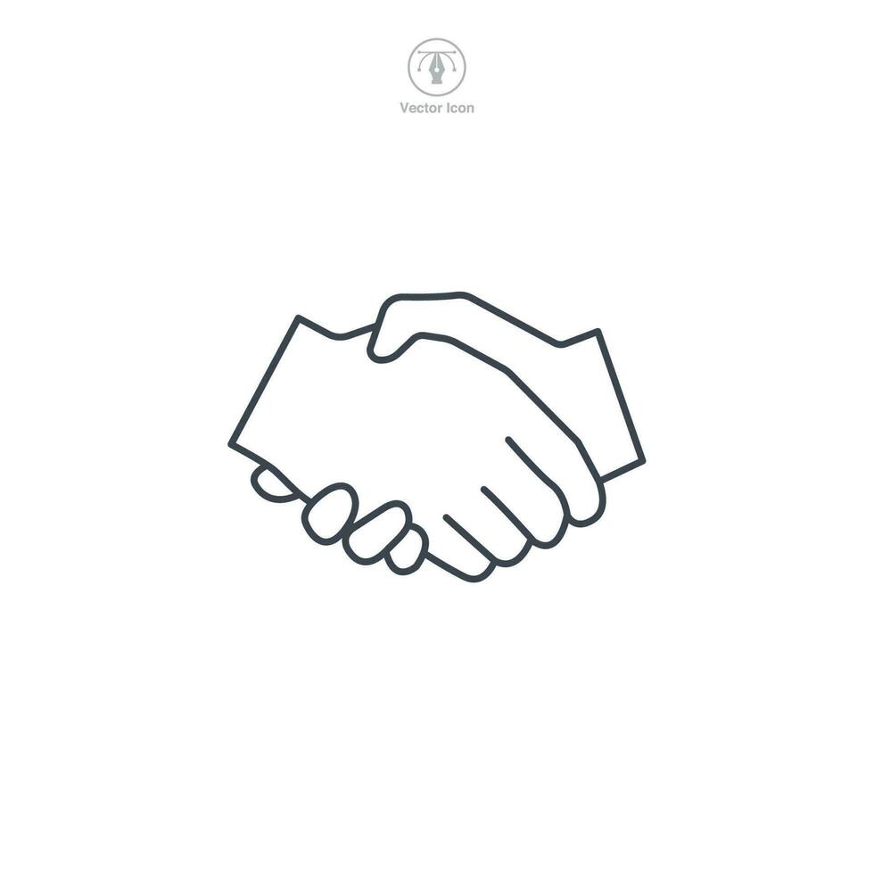 Hand Shake様 Handshake line icon isolated on white background 21733977