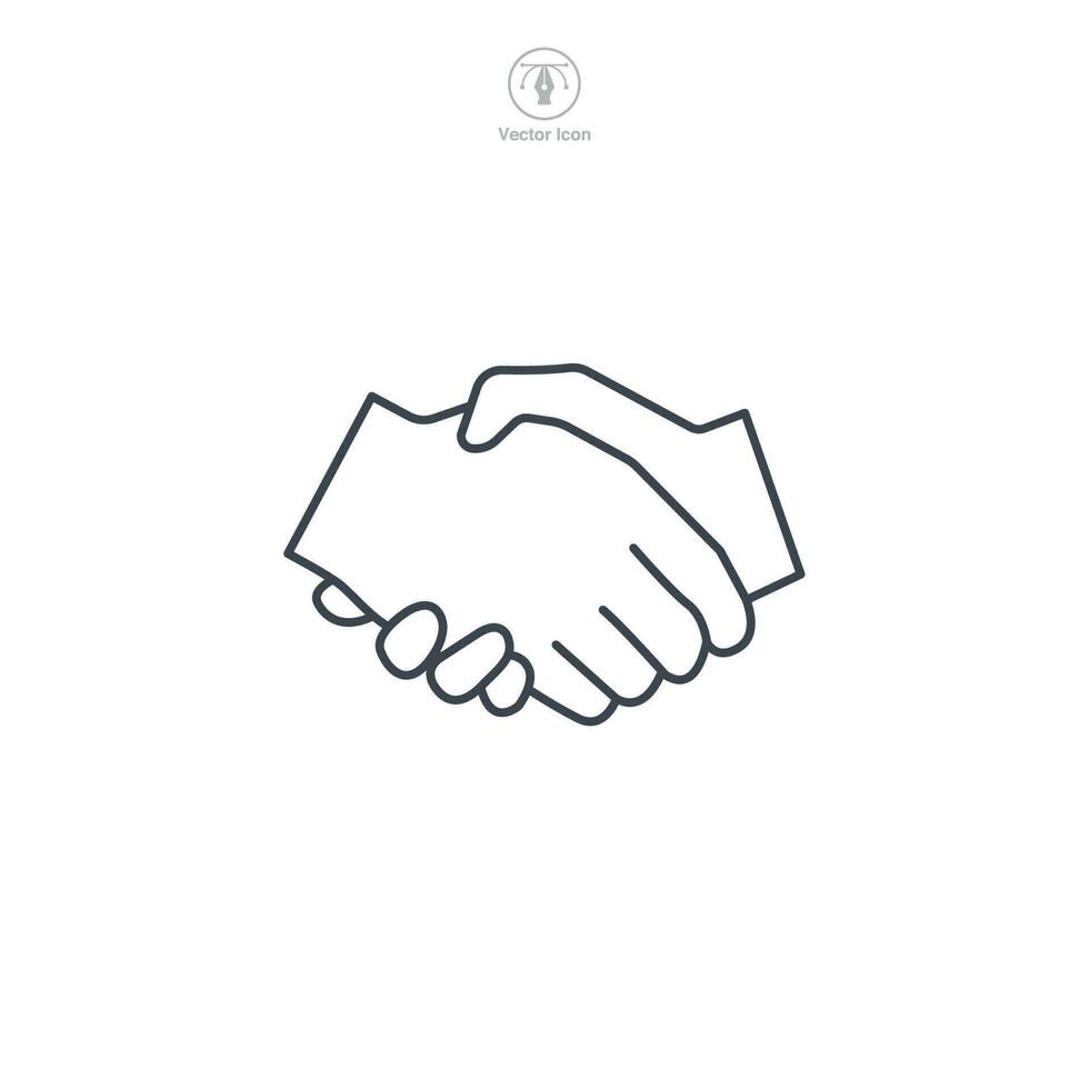 Handshake icon symbol template for graphic and web design collection logo vector illustration