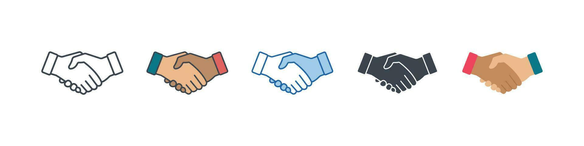 Handshake icon symbol template for graphic and web design collection logo vector illustration