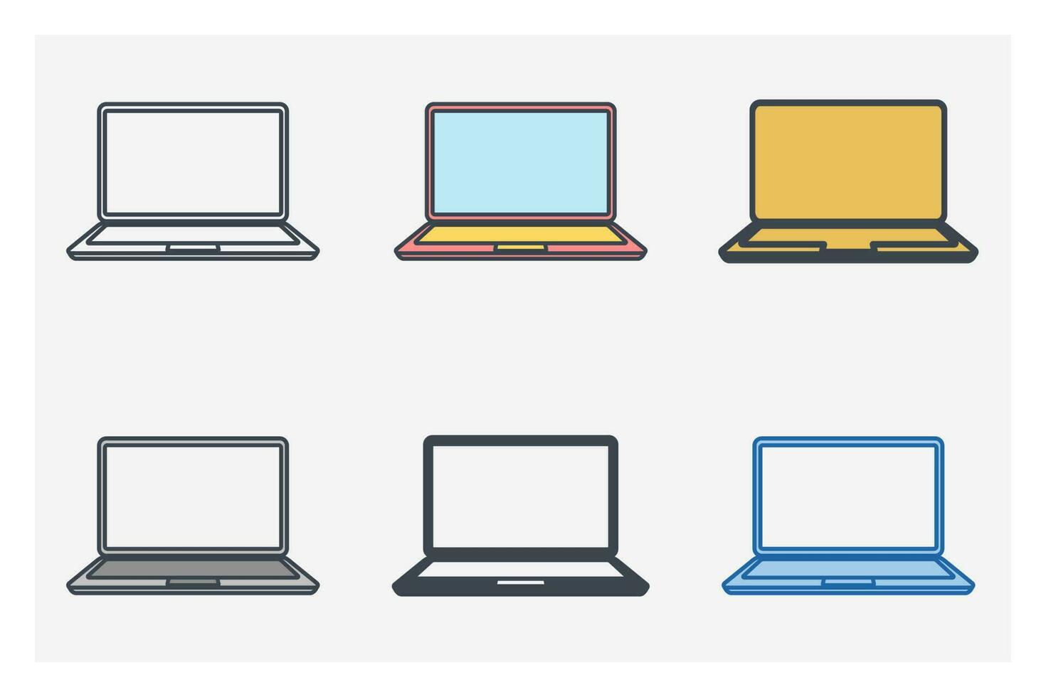Laptop icon symbol template for graphic and web design collection logo vector illustration