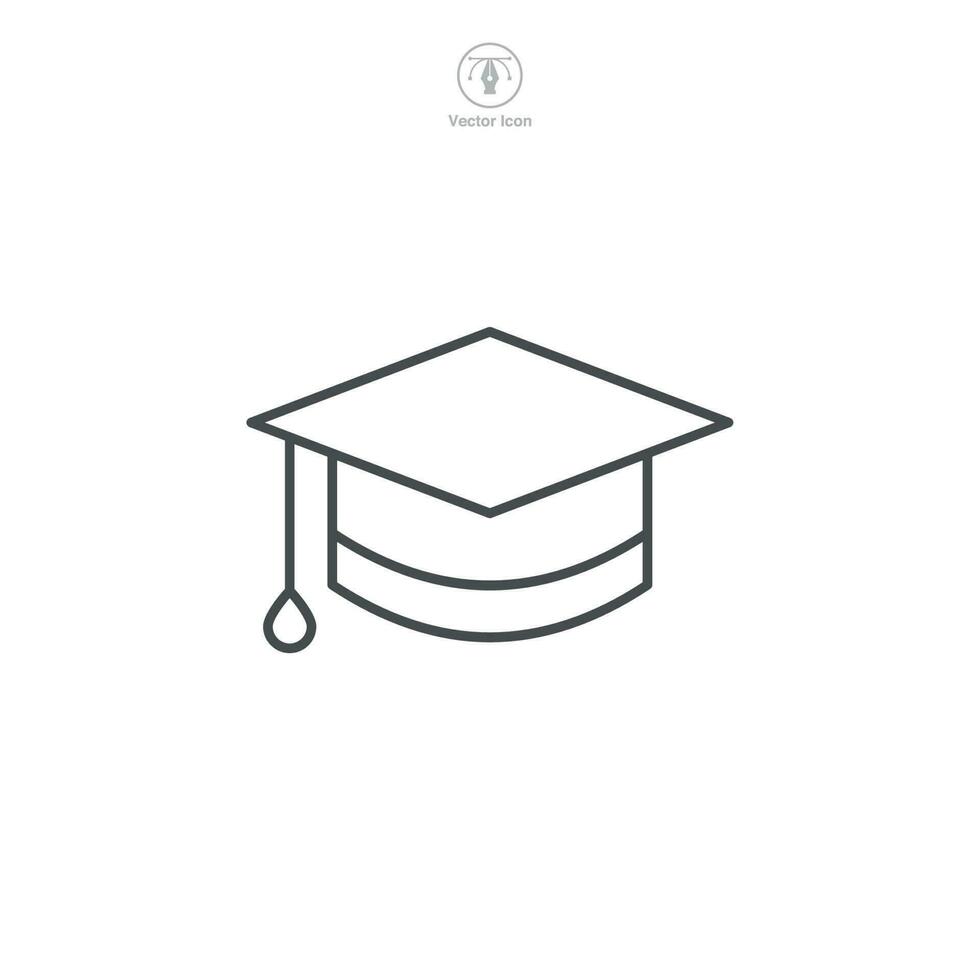 Graduation Cap Icon symbol template for graphic and web design collection logo vector illustration