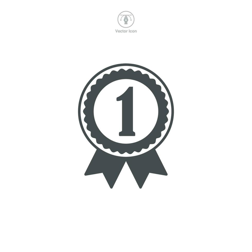 Medal, Rosette Stamp Icon symbol template for graphic and web design collection logo vector illustration