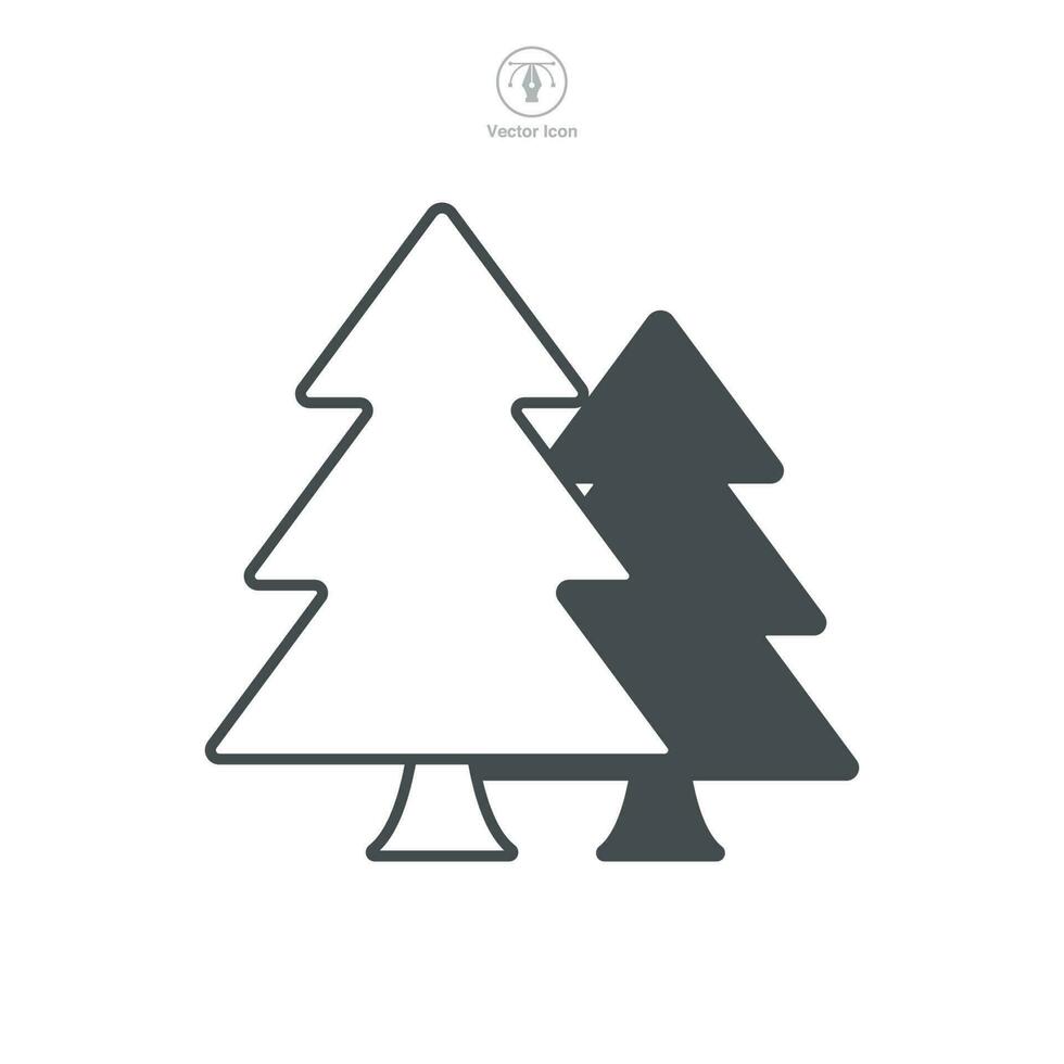 árbol icono símbolo modelo para gráfico y web diseño colección logo vector ilustración