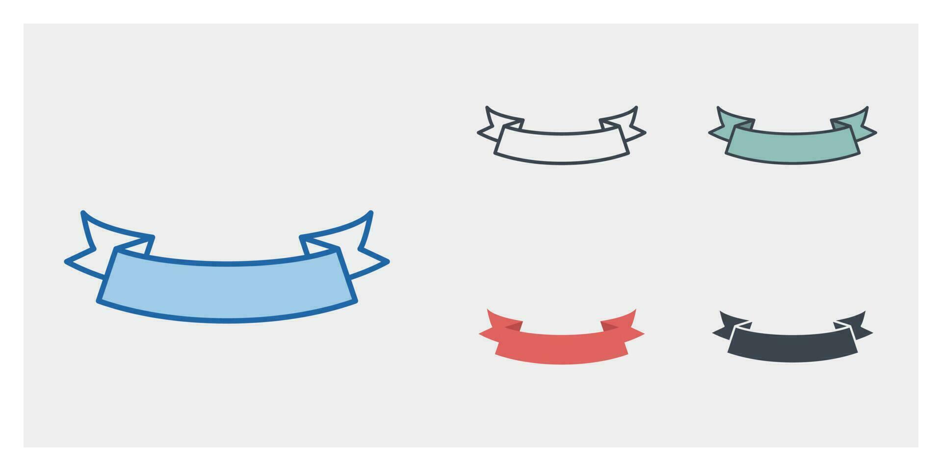 Ribbon icon symbol template for graphic and web design collection logo vector illustration
