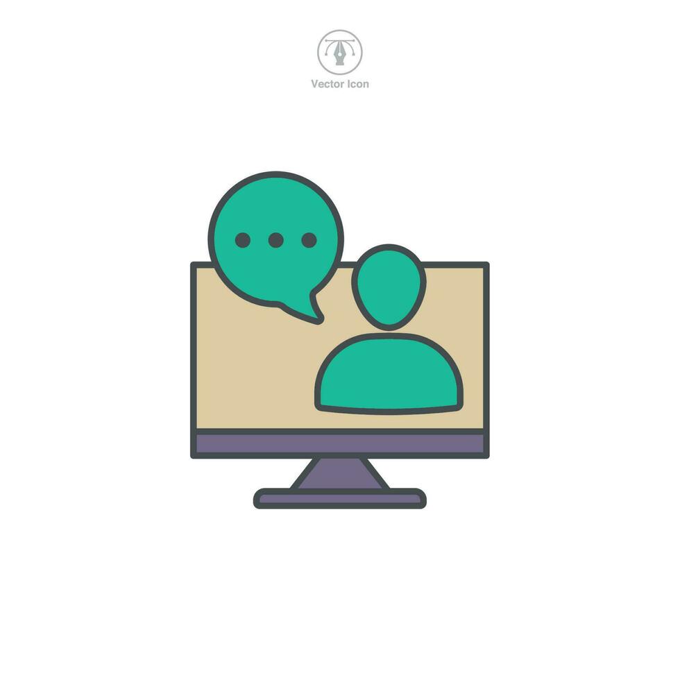 Online Education Icon symbol template for graphic and web design collection logo vector illustration