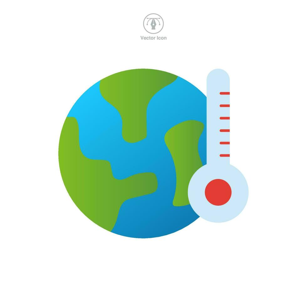 global warming. Global temperature Icon symbol template for graphic and web design collection logo vector illustration