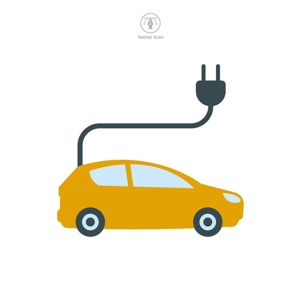 Electric Car. Hybrid Vehicles Icon symbol template for graphic and web design collection logo vector illustration