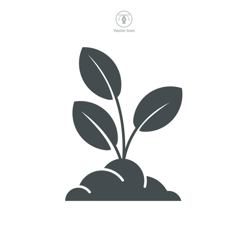 Seedling Icon symbol template for graphic and web design collection logo vector illustration