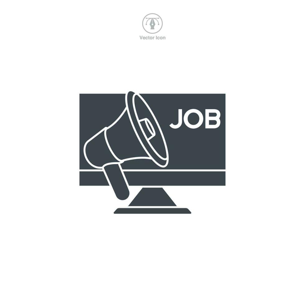 Job Ad online icon symbol template for graphic and web design collection logo vector illustration
