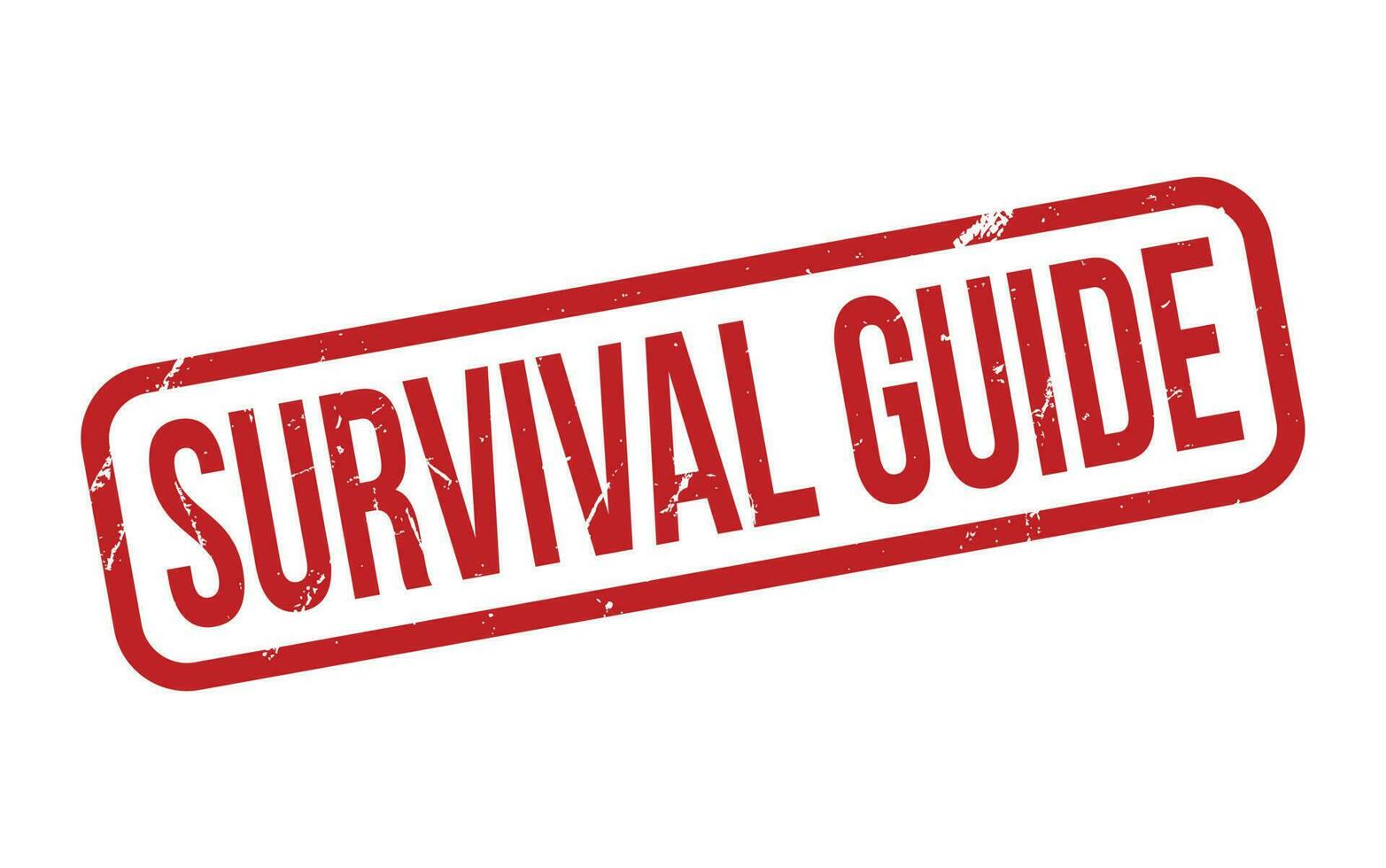 Survival Guide Rubber Stamp Seal Vector