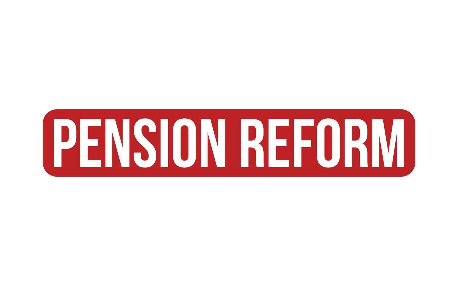 pensión reforma caucho sello sello vector