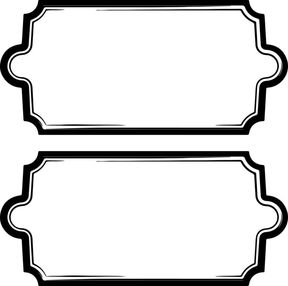 Black rectangle border for graphics design vector