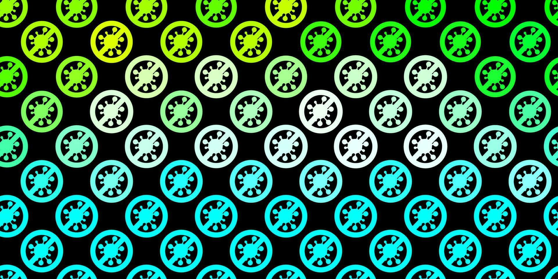 Dark Blue, Green vector texture with disease symbols.