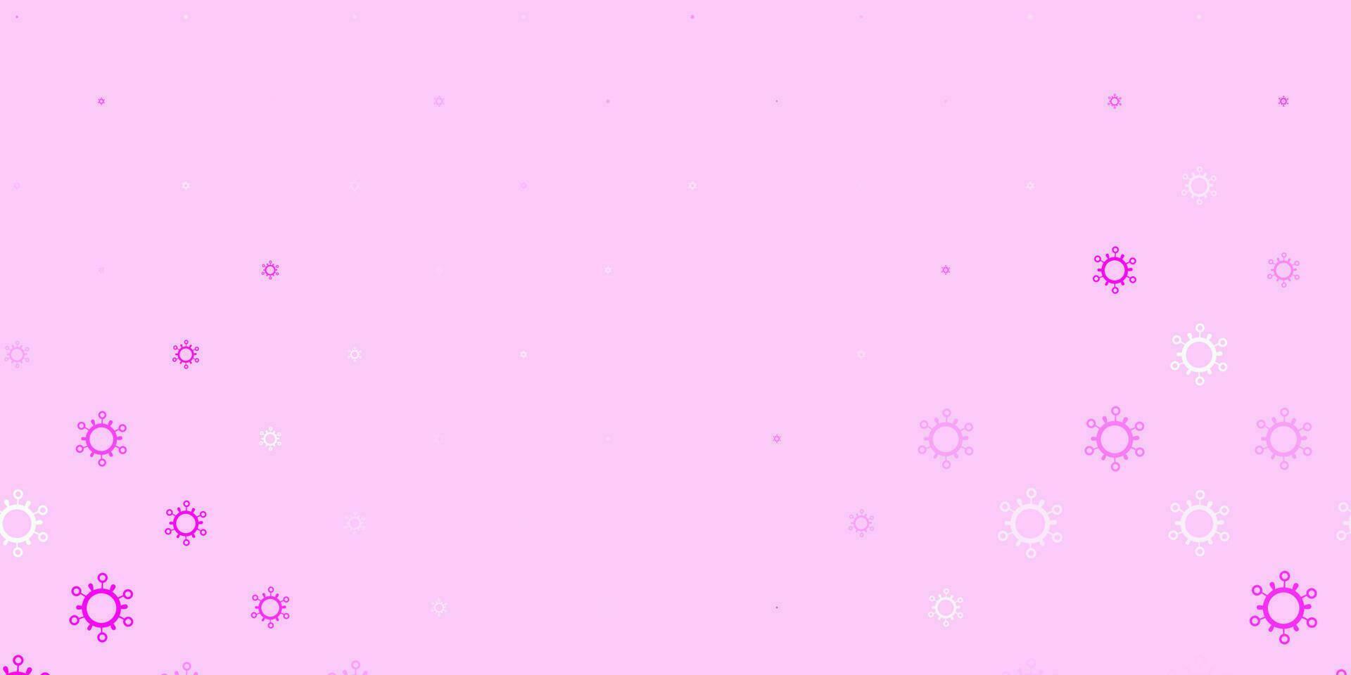 Light pink vector texture with disease symbols.