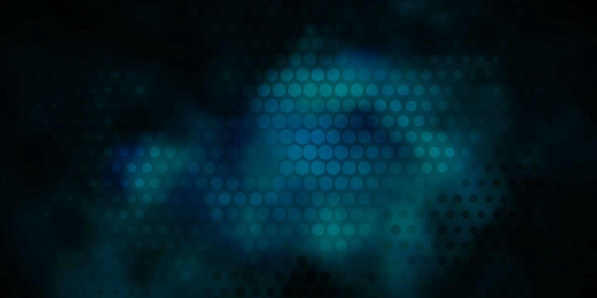 Dark BLUE vector background with circles.