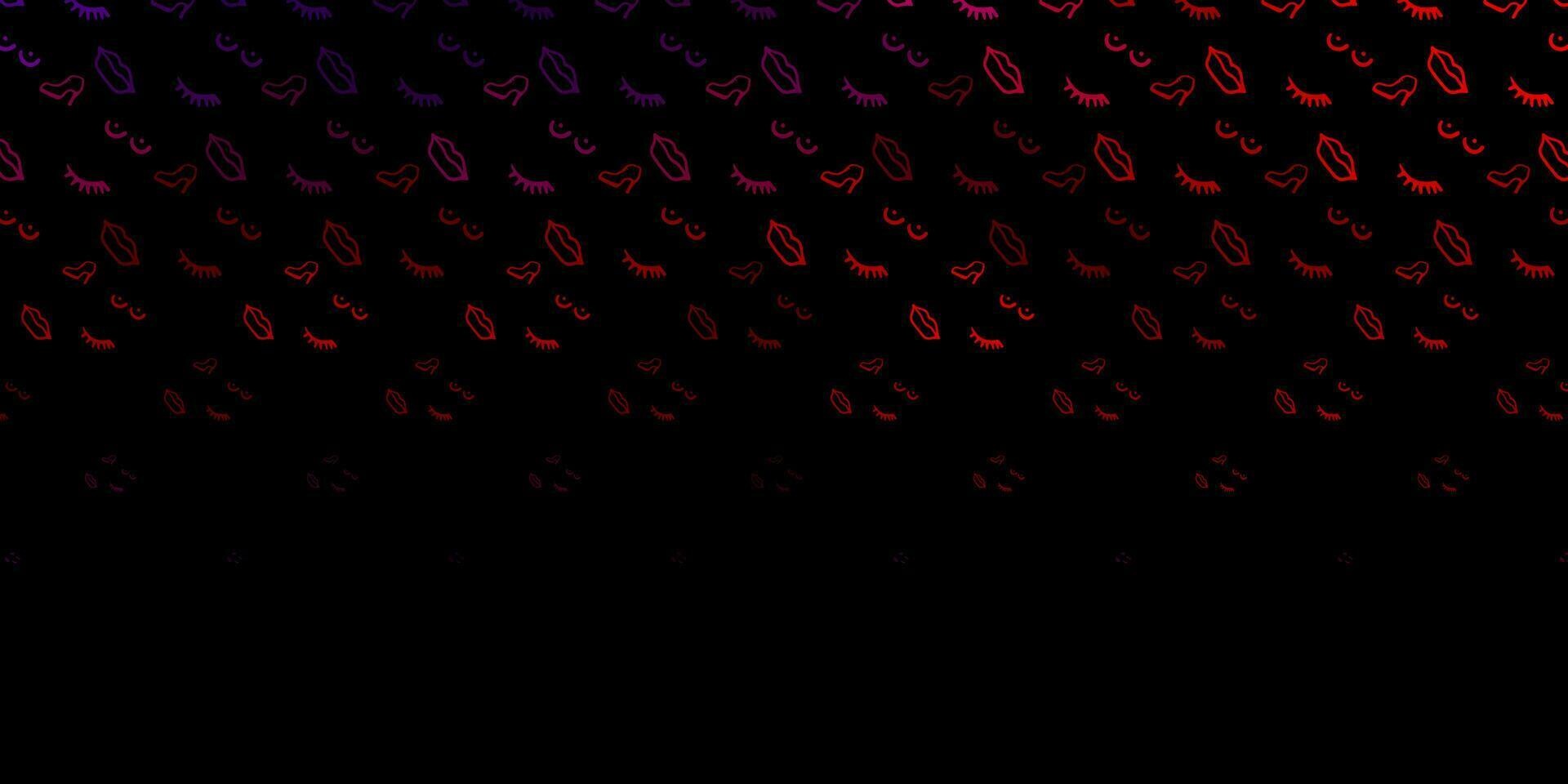 Dark Blue, Red vector texture with women's rights symbols.
