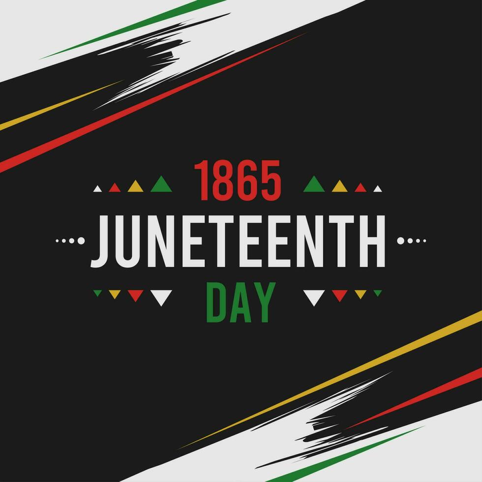 juneteenth greeting card for celebrate freedom suitable for social media post, campaign, greeting, and more on june 19 vector