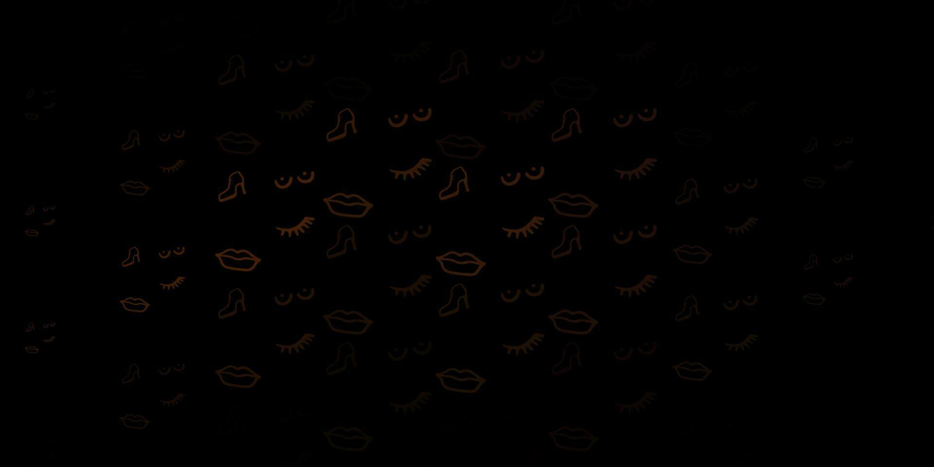 Dark Brown vector template with businesswoman signs.
