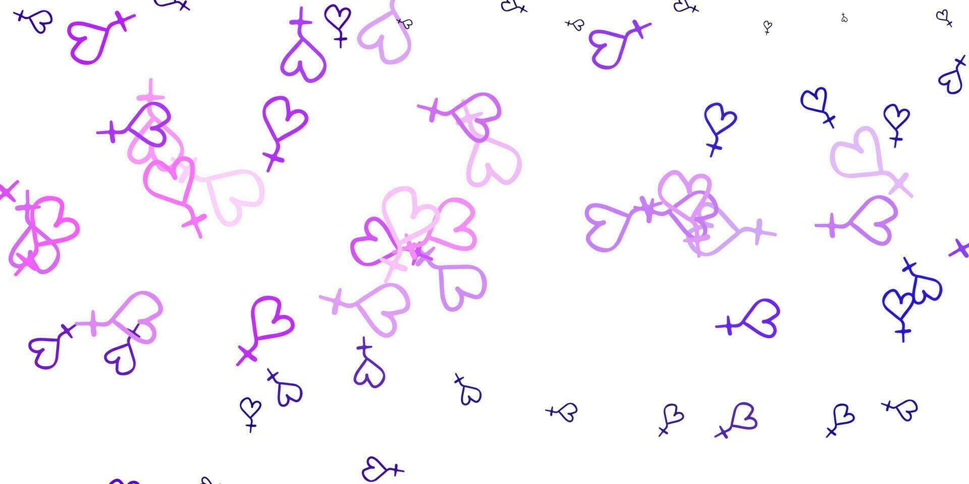 Light Purple vector pattern with feminism elements.