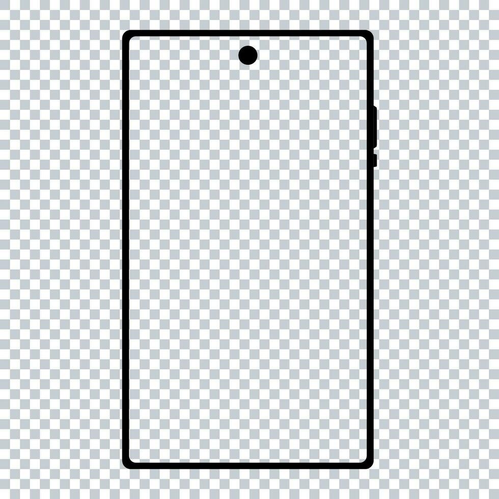 Realistic phone mockup. Smartphone blank screen, phone mockup. Template for infographics or presentation UI, UX design interface. Cellphone frame with blank display. vector