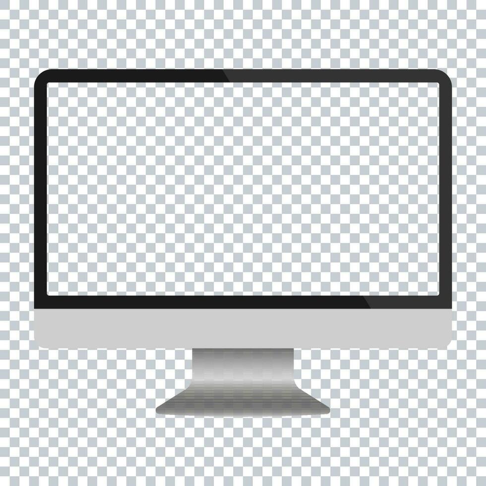 Vector laptop or computer monitor, screen