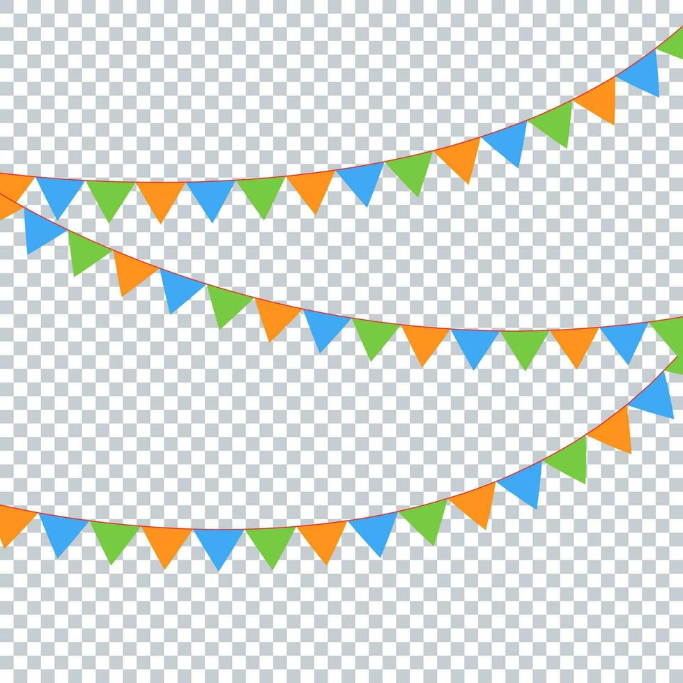 colorful Party Background with Flags Vector