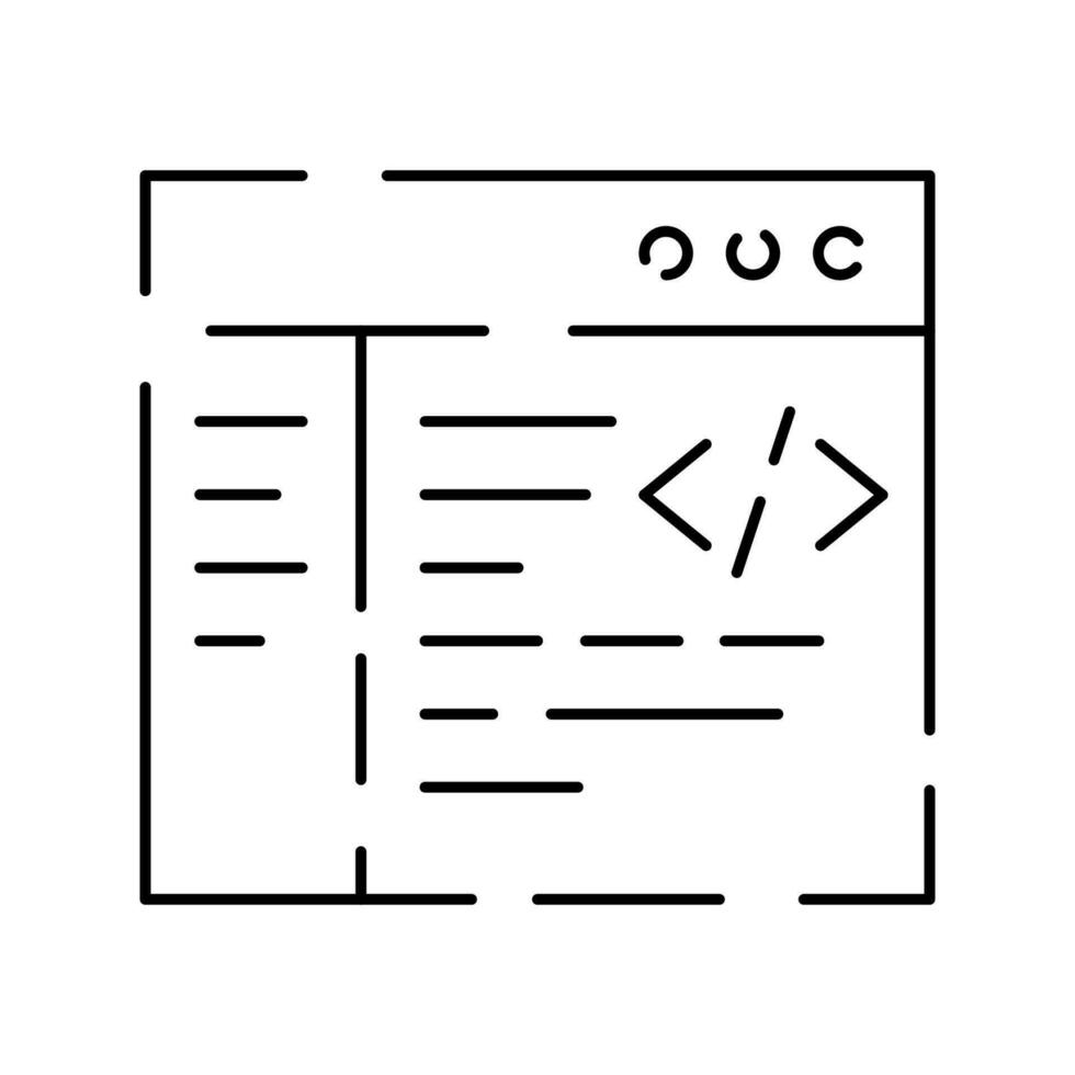 vector devops iconos editable ataque. software desarrollo y eso operaciones símbolos prueba lanzamiento monitor funcionar desplegar plan código construir. codificación y programación línea icono.