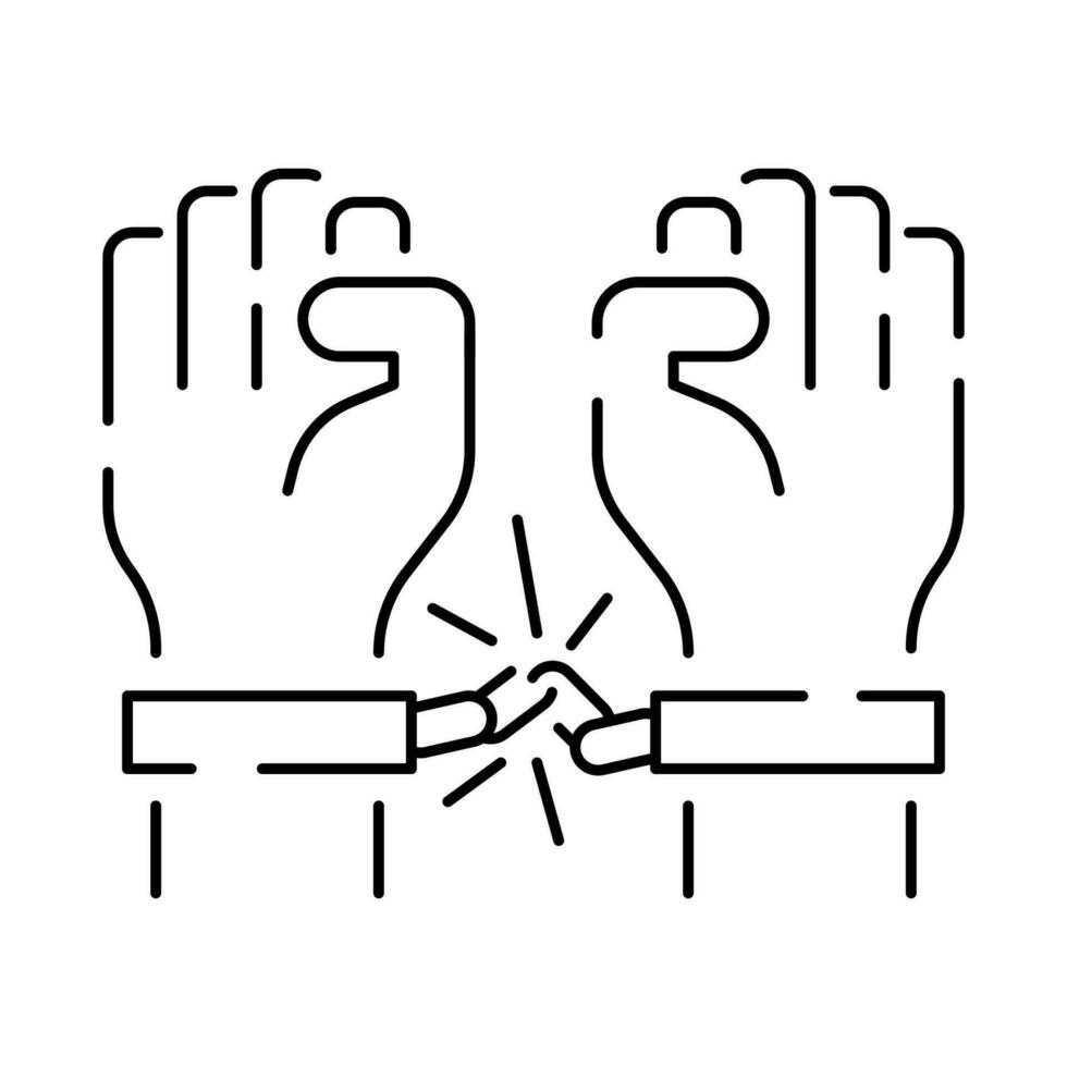 no racism line icon. Social issue vector Isolated On White Background.