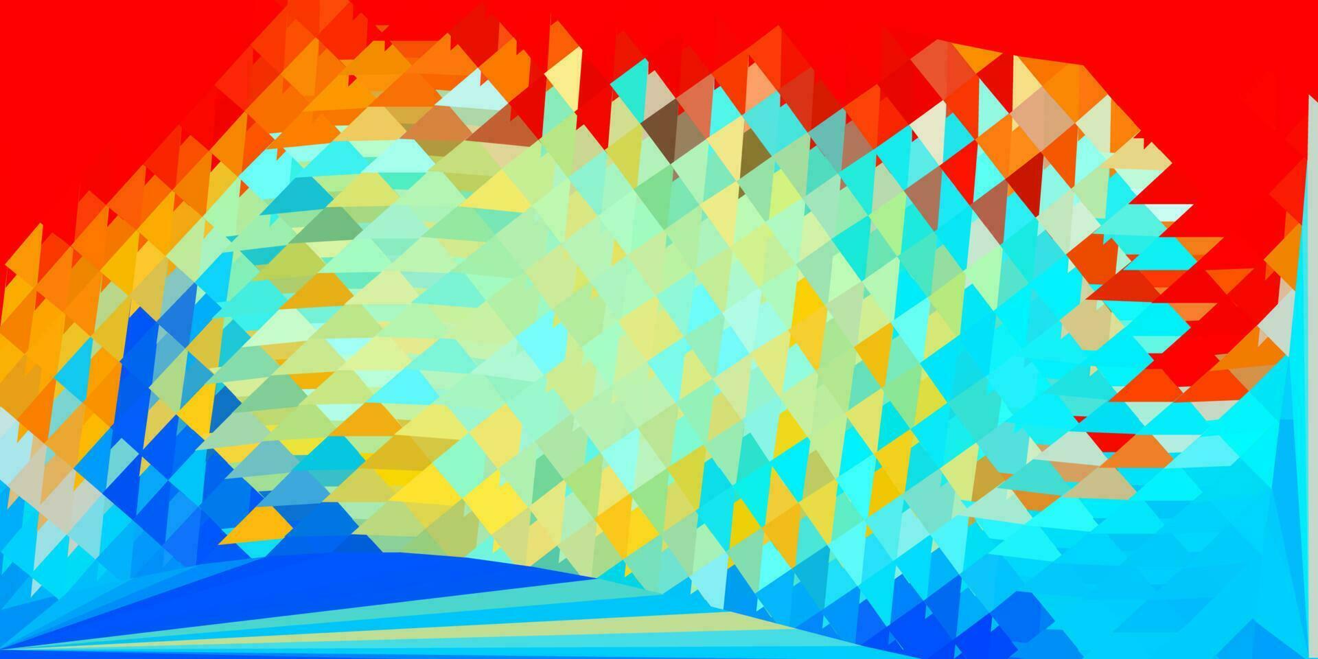 Light blue, red vector abstract triangle template.