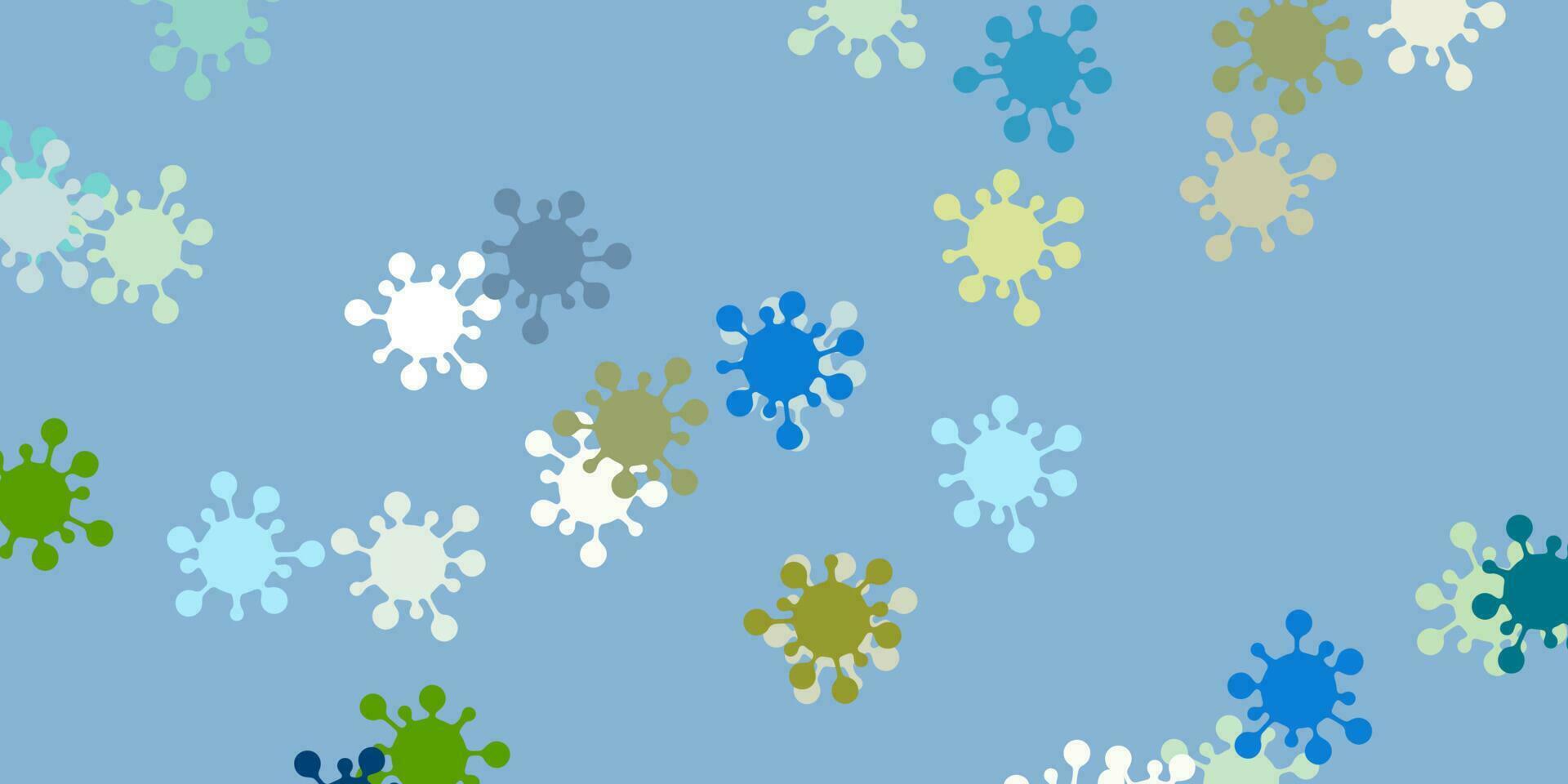 Light blue, yellow vector texture with disease symbols.