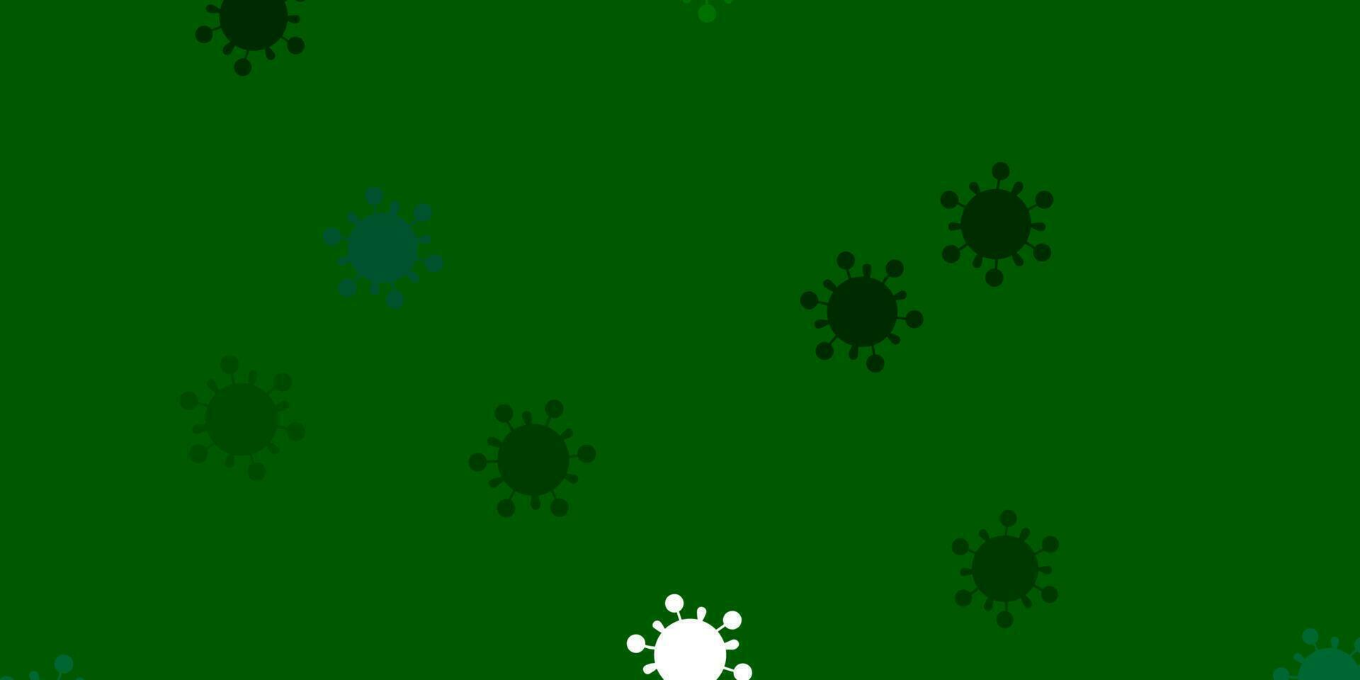 Light green vector texture with disease symbols.