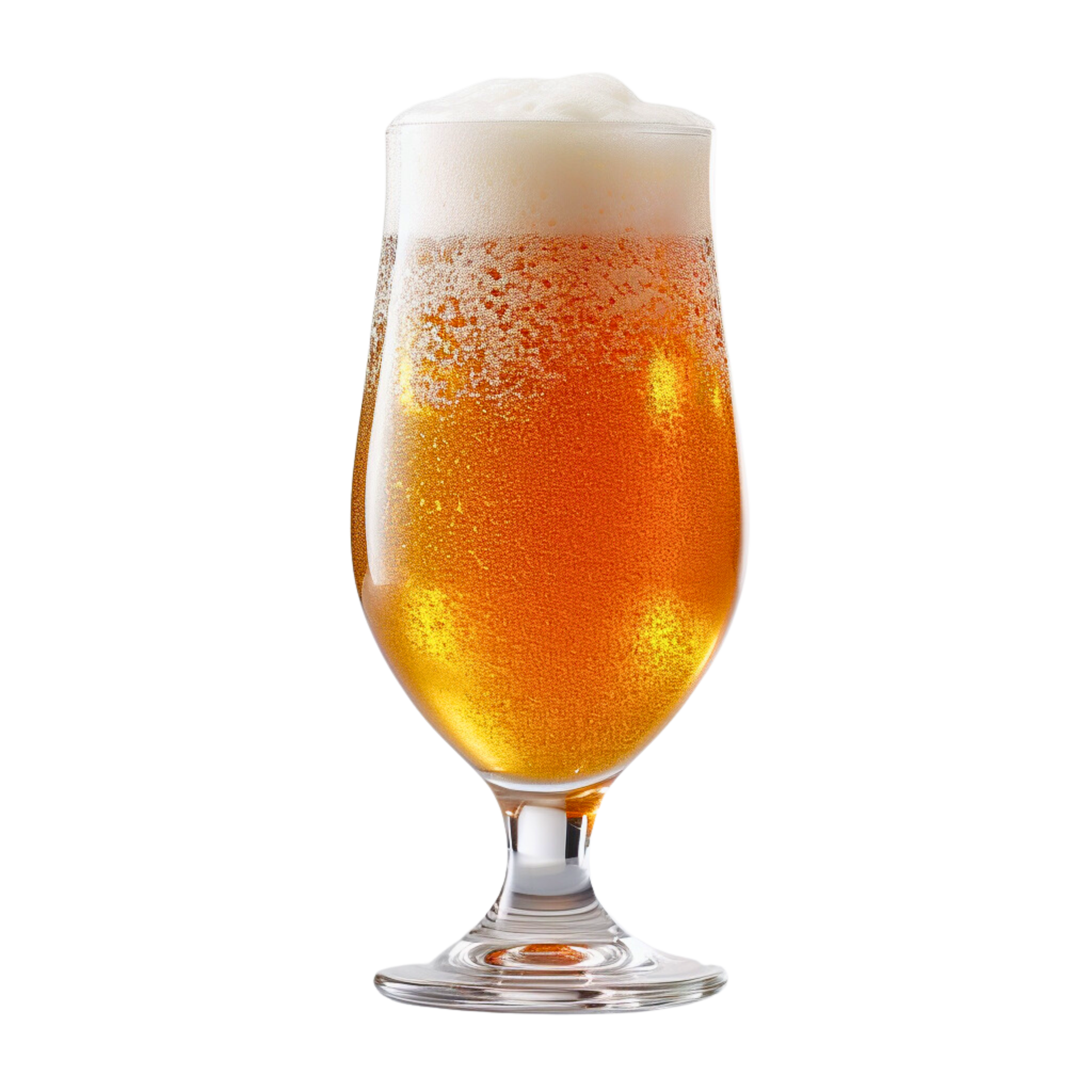ai generated a frosty glass filled to the brim with a crisp, amberhued