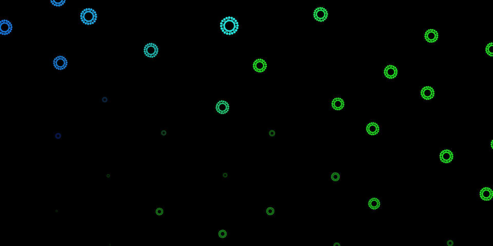 Dark multicolor vector texture with disease symbols.