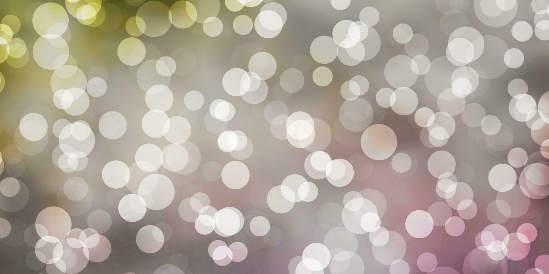 Light Orange vector background with circles.