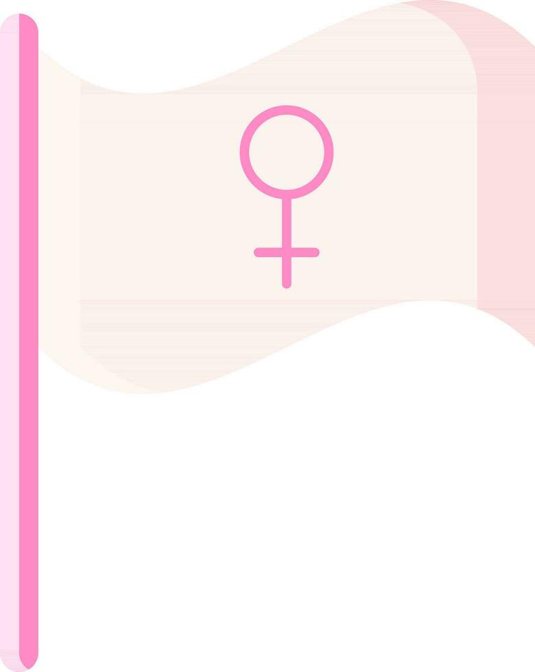 aislado feminismo bandera icono en rosado color. vector