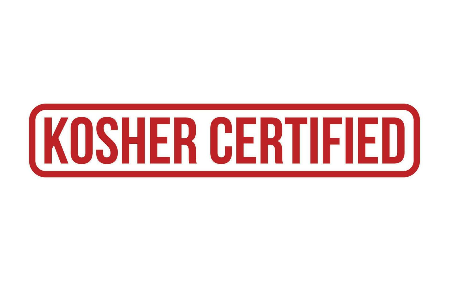 Kosher Certified Rubber Stamp Seal Vector