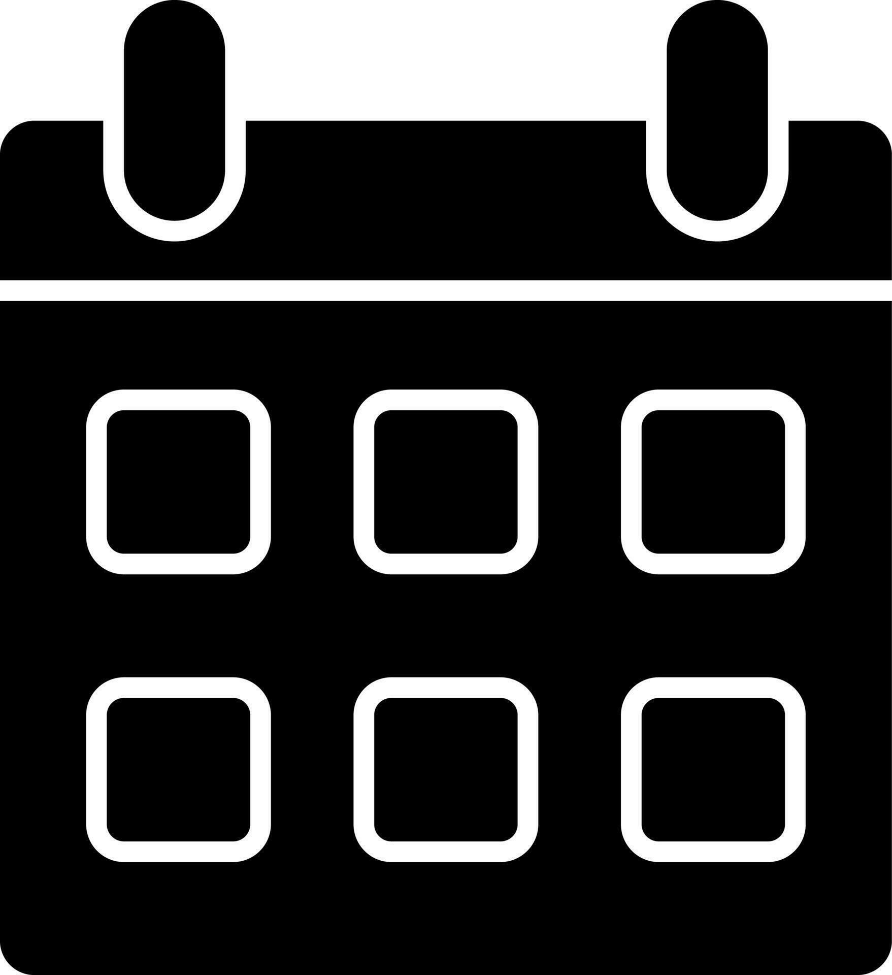 Calendar Icon In black and white Color. 24481485 Vector Art at Vecteezy