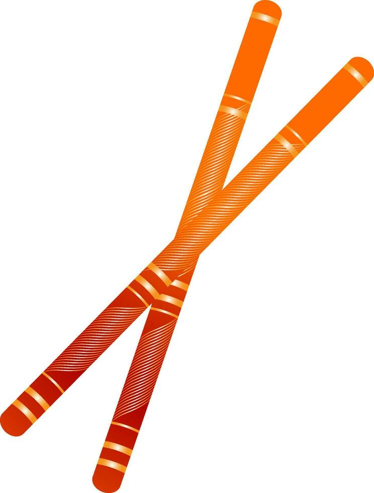 3D illustration of dandiya sticks icon. vector