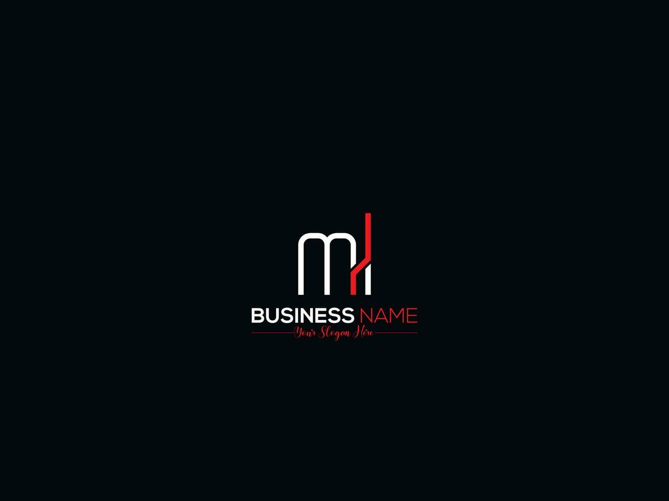 Minimal Ml Logo Icon, Creative Ml Logo Letter Design For Business vector