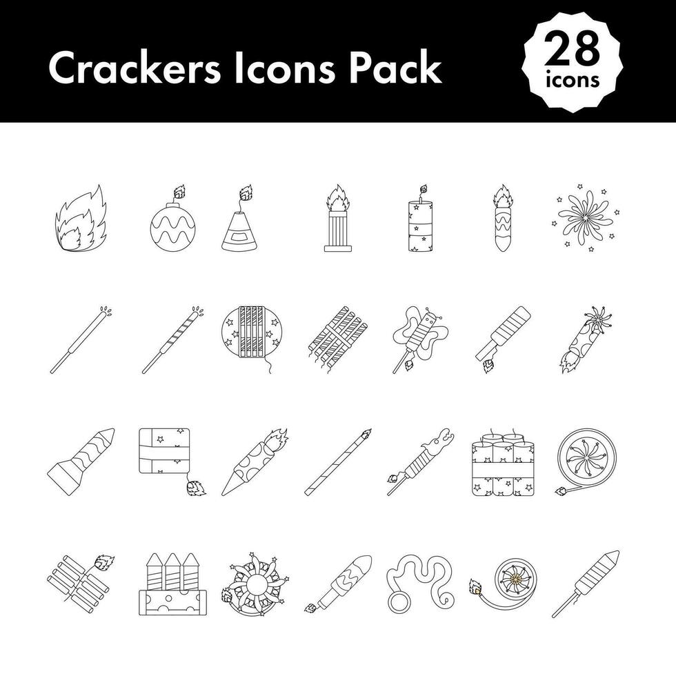 Illustration Of Crackers Icon In Linear Style. vector